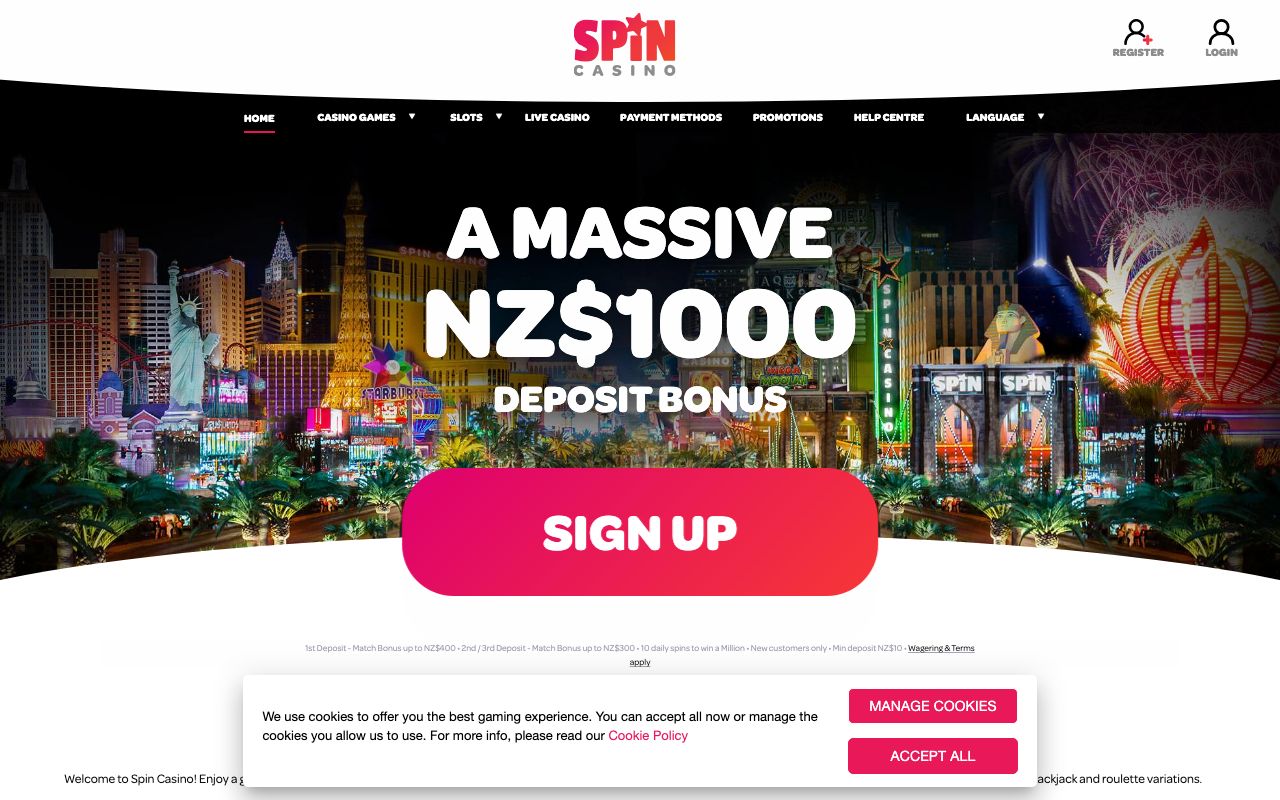Spin Casino low deposit NZ
